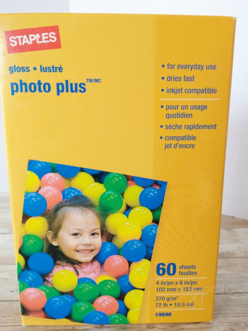 Staples Photo Paper 4”x6” Glossy NEW 60 Sheets 19898 72# Inkjet Photo Plus Paper
